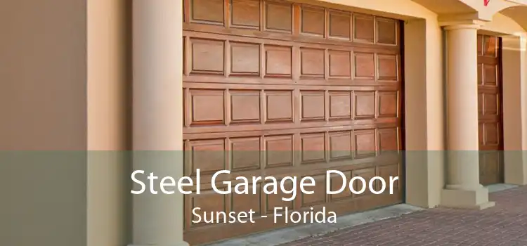 Steel Garage Door Sunset - Florida