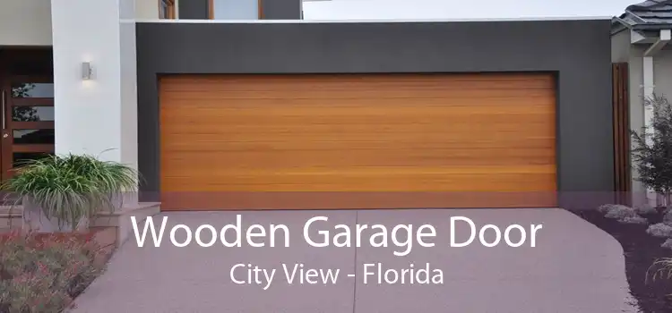 Wooden Garage Door City View - Florida