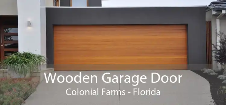 Wooden Garage Door Colonial Farms - Florida