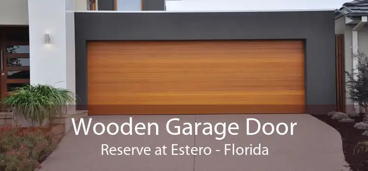 Wooden Garage Door Reserve at Estero - Florida