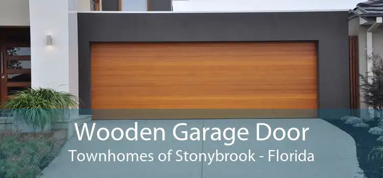 Wooden Garage Door Townhomes of Stonybrook - Florida